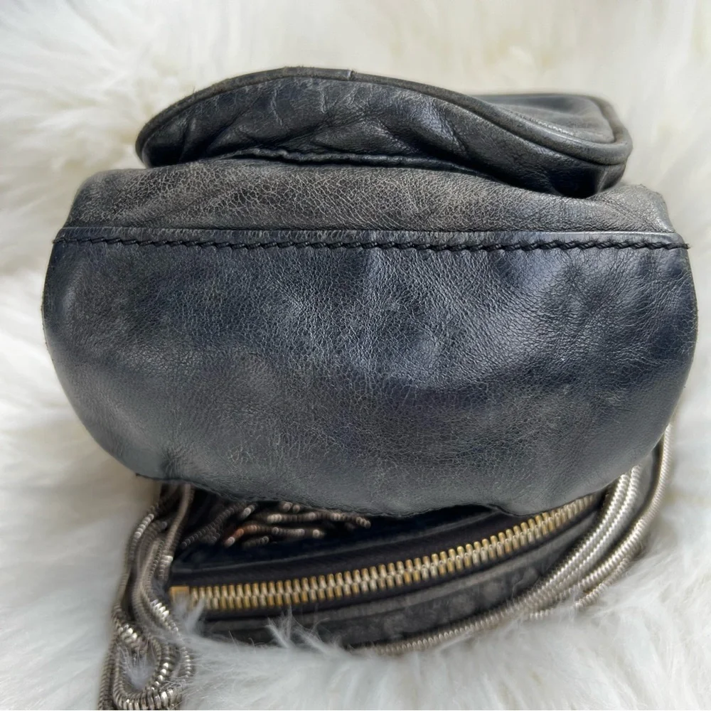 Alexander Wang Crossbody Bag Leather Distressed Grunge Rock - Picture 4 of 15